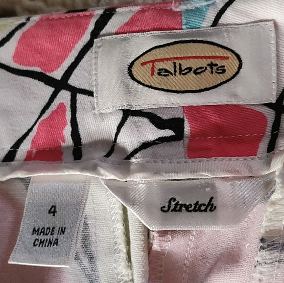 Talbots Town Printed Slacks Size 4 - Picture 5 of 6